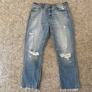 Hidden size 30 crop straight jeans.